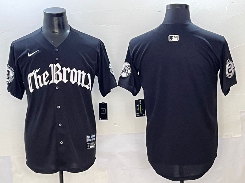 Men 2025 New York Yankees Blank Black Five generations Joint Name Nike MLB Jersey style 1->new york yankees->MLB Jersey